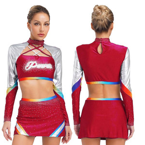 Uniforme de cheerleading pour jeunes groupes, personnalisé par Solid Trader, avec impressions sublimées vives, structure souple, avantage concurrentiel et design élégant - Product Image 1