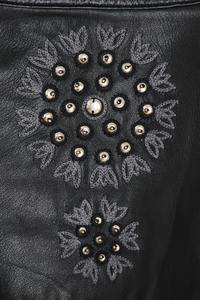 Chaqueta de cuero para mujer, estilo racer, de invierno, con cuello de botones, impermeable, acolchada, de secado rápido, transpirable, con tachuelas, tamaño personalizado, venta al por mayor - Product Image 5