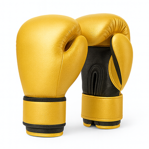 Guantes de Boxeo de Cuero PU Rojo con Cierre de Velcro para Adultos, Equipo de Boxeo - Product Image 5