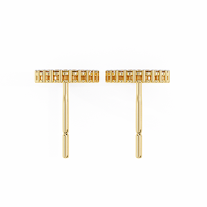 ต่างหูเพชรทรงกลมเพาะเลี้ยงในห้องปฏิบัติการ ดีไซน์เนอร์แฟชั่น ทอง 14K รับรองโดย IGI เหมาะสำหรับเป็นของขวัญในงานปาร์ตี้และวันครบรอบ - Product Image 3