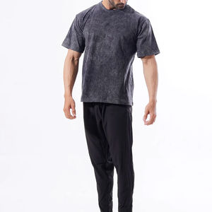 Camiseta de Gran Tamaño para Hombre, Nueva Llegada, Fabricada en Fábrica, Lavado Ácido, 100% Algodón, Transpirable y de Secado Rápido, Largo Regular, Nuevo Diseño - Product Image 4