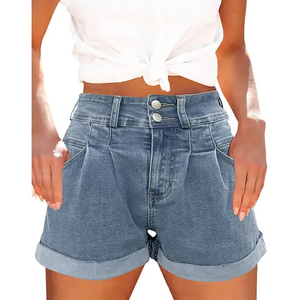 High <b>Waisted</b> Womens <b>Jean</b> Shorts Trendy Summer Casual Stretchy Denim Shorts Fashionable Women's Casual Stretchy Summer Denim - Product Image 6