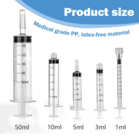 Seringue en plastique jetable de haute qualité 2ml 5ml 10ml Luer Slip stérile pour injection sous vide
