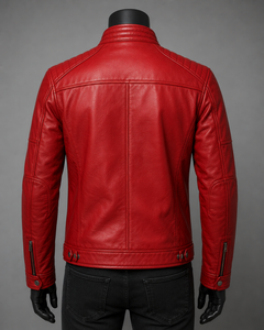 Veste en cuir d'hiver décontractée de qualité supérieure pour hommes, 100% cuir de vache véritable, écologique, logo personnalisé sur le devant, OEM - Product Image 2