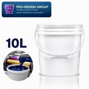 Conteneur d'encre en plastique de 10 L avec couvercle hermétique pour encre d'impression - Product Image 1