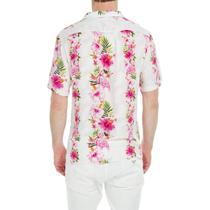 เสื้อเชิ้ตแขนสั้นผู้ชาย คอปกพับได้ ผ้าฝ้ายถัก ระบายอากาศได้ดี พิมพ์ลายดิจิทัล กระดุมหุ้ม น้ำหนัก 320 กรัม เหมาะสำหรับใส่ในฤดูร้อน - Product Image 5