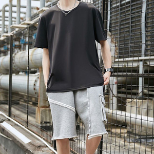 Camiseta Casual de Verano para Hombre de Algodón 100% Ecológico de Alta Calidad de AGNI INDUSTRY, con Estampado Personalizado en Serigrafía - Diseño en Blanco - Product Image 5