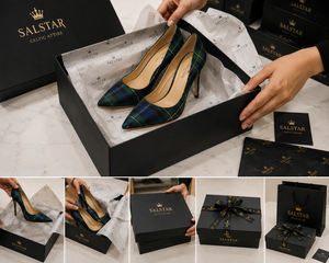 Fashion Women Tartan Stiletto Heels | <b>Pointed</b> Toe Plaid Pumps | Wholesale Ladies High Heels Custom Tartan Options Available - Product Image 6