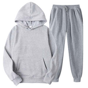Custom Men Fleece <b>Tracksuit</b> Set <b>Plain</b> <b>tracksuit</b> with Matching Sweatpants Casual Jogging Sweat suit - Product Image 1