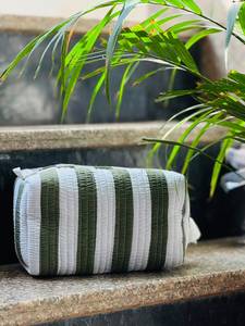 Vintage Bohemian Embroidered Cotton <b>Makeup</b> <b>Case</b> Water Resistant Zipper Handled Eco-Friendly Travel for Pouch - Product Image 2