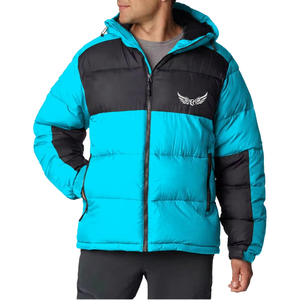 Chaqueta con Capucha para Hombre, Color Verde Oliva y Negro, Resistente al Viento, con Logotipo Bordado, Abrigo Informal de Invierno - Product Image 5