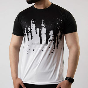 Camiseta de sublimación de poliéster 100% para hombre, camiseta de manga corta para gimnasio, camiseta de secado rápido, camisetas de sublimación con logotipo personalizado para hombre - Product Image 1