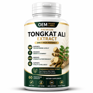 Cápsulas de Extracto de Tongkat Ali 200:1, Suplemento Vegano para Energía, Resistencia y Vitalidad, Fabricante OEM - Product Image 1