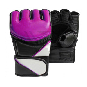 Guantes de MMA de medio dedo a precio mayorista, guantes de boxeo personalizados de cuero de vaca dorado, guantes de MMA personalizados en venta - Product Image 1