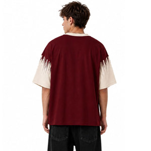 Camisetas de Hombre al por Mayor de Alta Calidad, 100% Algodón, Impresión DTG, Diseño Hip Hop, Hombros Caídos, Estilo Vintage Lavado al Ácido - Product Image 4