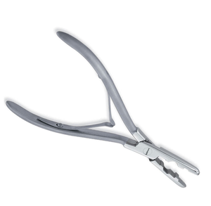 Pince professionnelle en acier inoxydable argenté pour extensions de cheveux avec dents, outils pour extensions capillaires à vendre - Product Image 5