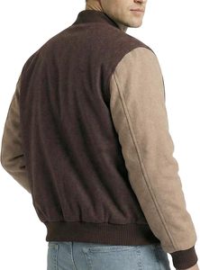 Veste bomber universitaire Victory Lane, tradition américaine, col montant, logo sur le devant, écologique, respirante, haute qualité - Product Image 5