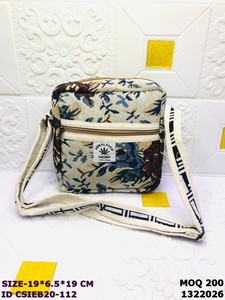 HIMALAYAN HEMP <b>Canvas</b> Cross Body Bag Heart Pattern Zipper Closure Casual Daily Use 19x6.5x19cm Eco-Friendly - Product Image 5