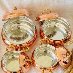 Casserole en cuivre avec couvercle, pot de cuisson profond pour les grandes portions, utilisation à la maison, au restaurant, à l'hôtel, qualité supérieure - Product Image 4