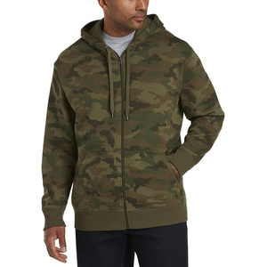 Sudadera con Capucha de Camuflaje para Hombre, Corte Regular, Estilo Casual para Otoño, Diseño con Bolsillos, Material de Forro Polar - Product Image 1