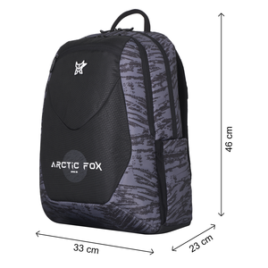 กระเป๋าเป้สะพายหลังแล็ปท็อป Arctic Fox Samurai สีดำ - กระเป๋าเดินทางธุรกิจ PU ความจุขนาดใหญ่ พร้อมพอร์ต USB - Product Image 6