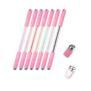 Pluma manual de microblading de doble punta de cristal para tatuaje de cejas, herramienta manual para maquillaje permanente - Product Image 1
