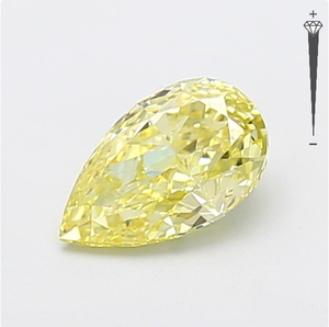 Diamante Cultivado en Laboratorio con Certificación IGI, Corte Pera Modificado de 1.07 CT, Color Amarillo Fantasía, Claridad VVS2, CVD LG 800633901 para Joyería ROYAL - Product Image 1