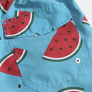 Pantalones cortos de playa con Estampado de sandía para hombre, shorts elásticos de 4 vías de alta calidad con estampado por sublimación, oem - Product Image 3