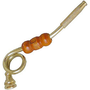 Porte-cigarette en laiton, filtre à cigarettes vintage en métal, accessoire de fumage réutilisable, pipe décorative en laiton pour - Product Image 1