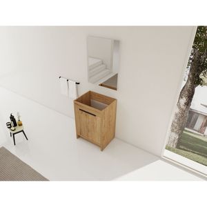 Mobile bagno freestanding da 24 pollici con 2 ante ammortizzate, imballaggio KD, solo mobile senza piano - Product Image 4