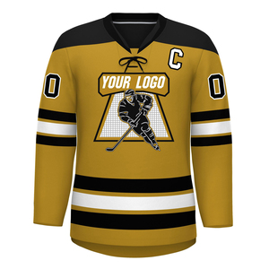 Camiseta de Hockey sobre Hielo Estilo Retro, Cuello Vintage, Diseño Clásico, Colores Personalizados del Equipo, Camiseta Deportiva Personalizada de Hockey sobre Hielo - Product Image 5