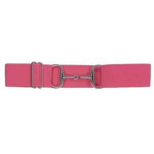ODM ALEXANDRIA INDUSTRIES Green Red Striped Silk Screen Printed Polyester/Cotton/Metallic Elastic Waist <b>Belt</b> <b>Gold</b> Horse Bit - Product Image 4