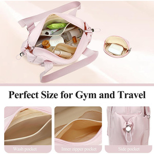 Wholesale Small Padded <b>Travel</b> <b>Duffel</b> <b>Bag</b> Casual Fitness Crossbody Handbag for Women - Product Image 6