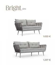 Outdoor Garden <b>Sofa</b> <b>Rattan</b> Patio Couch Cushioned Rope Woven Seating with Metal Legs for Balcony Terrace - Product Image 1