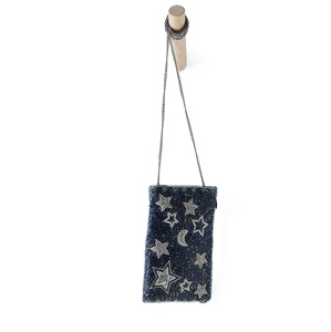 Pochette élégante pour téléphone avec broderie perlée pour filles, sac à téléphone en perles de rocaille avec broderie florale - Product Image 2