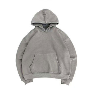 Sudadera con capucha de algodón lavado de primera calidad para hombre, estilo vintage, 100% algodón, 400 GSM, peso pesado, la más vendida. - Product Image 1