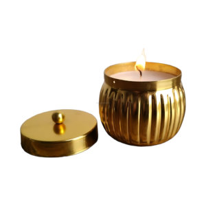 BULK Price Gold Designed Jar Candle With Lid - Product Image 6
