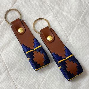 Premium Genuine Leather Keychains With Colorful Aztec Embroidery Western Style <b>Key</b> <b>Ring</b> Handmade <b>Key</b> Holder <b>Accessory</b> for Unisex - Product Image 5