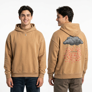 <b>Purple</b> Vintage Wash Zip Up Hoodie Emotional Distress Crying Eye Graphic Back Print Men Custom Streetwear Hoody Manufacturer - Product Image 5