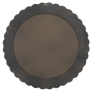 Miroir mural rond en bois avec cadre, design moderne, finition noire, pour dressing, salon, chambre, couloir - Product Image 5