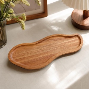 Bandeja de Almacenamiento de Madera, Forma Irregular, Diseño Moderno y Lujoso, Acabado Pulido, para Cocina o Sala de Estar, un Solo Compartimiento, Apta para Lavavajillas - Product Image 4