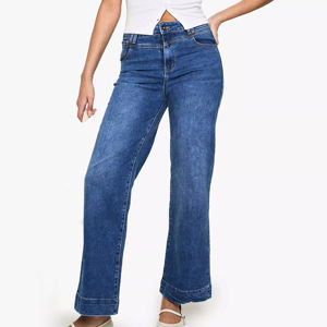 Nouveautés : Pantalons en jean personnalisés pour femmes, coupe slim taille mi-haute, design de marque sur mesure avec étiquette privée - Product Image 1