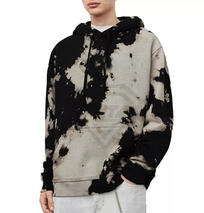 Premium Mens <b>Acid</b> <b>Wash</b> Hoodie Oversized Cotton Fleece Pullover Heavyweight Tie Dye Hooded Sweatshirt Custom Streetwear - Product Image 1