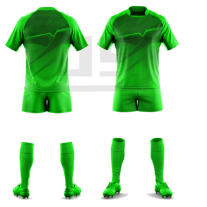 Maillot et short de rugby personnalisés avec impression numérique premium et broderie 3D, nom d'équipe personnalisé, 100 % polyester, coupe-vent, col en V, léger - Product Image 5