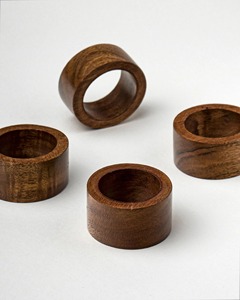 Anneau de serviette en bois de qualité supérieure, anneau décoratif pour serviette, pour table de dîner de luxe, réception de mariage, hôtel, restaurant, fête - Product Image 6