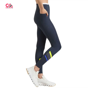 Factory Direct Sale Women High Quality Lightweight High Waist Solid <b>Ankle</b>-<b>Length</b> Fashionable Yoga <b>Leggings</b> Spandex/Nylon Pockets - Product Image 4