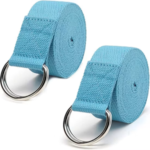 Correa de Yoga de Algodón de Alta Resistencia con Hebilla Metálica Ajustable, Correa de Estiramiento de Algodón Resistente para Entrenamiento, Venta al Por Mayor - Product Image 2