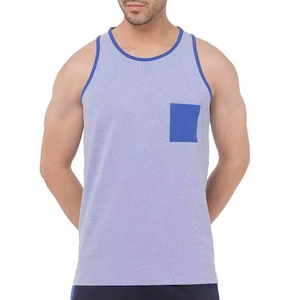 Wholesale Custom Men's Ribbed <b>Tight</b> Running Gym Tank Top High Quality Polyester/Cotton Plus Size Breathable Boxy Fit Sleeveless - Product Image 6