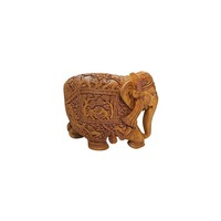 Éléphant en bois sculpté à la main de bonne qualité, artisanal, figurine décorative d'animal pour la maison, disponible en grande quantité