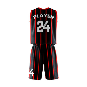 Ensemble d'uniformes de basketball pour hommes avec logo personnalisé, imprimé par sublimation, 100 % polyester, respirant, anti-humidité, coupe athlétique - Product Image 6